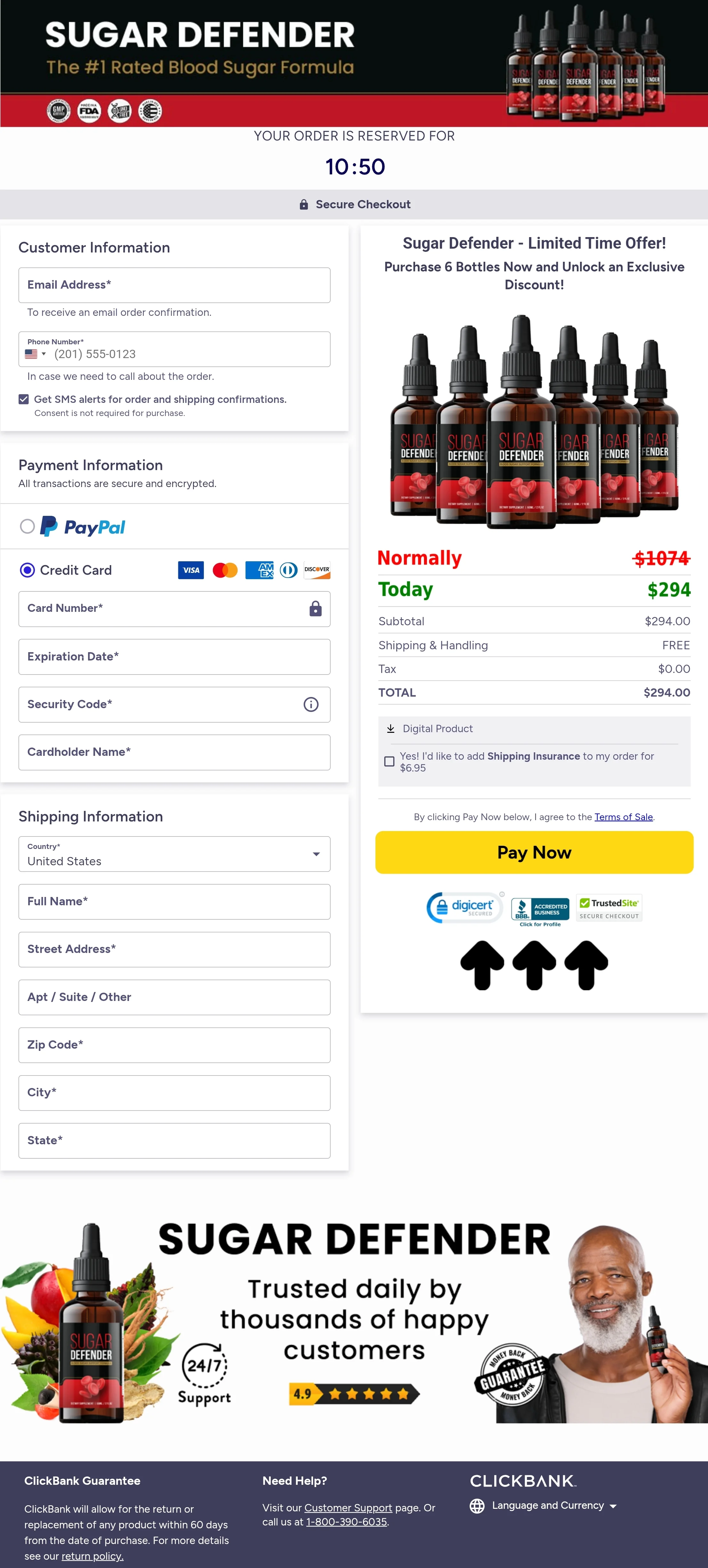 GlucoForce order form